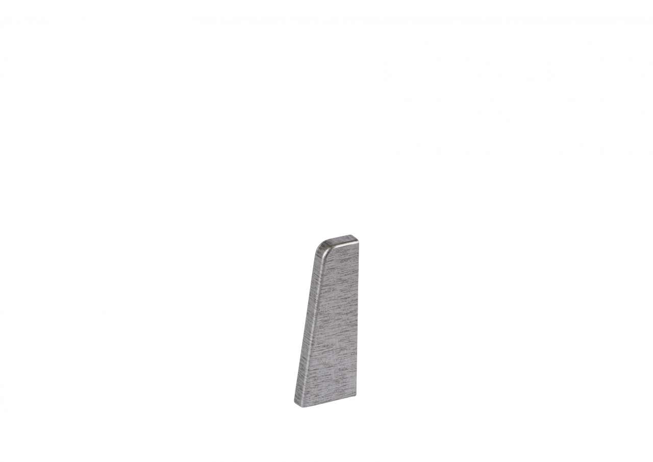 Abschlußkappen für Terhürne Fußleisten SKL60 Silber Gebürstet